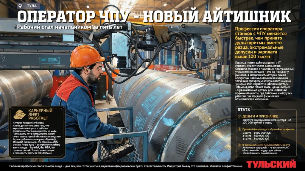 Оператор ЧПУ - новый айтишник. Рабочий стал начальником за пять лет