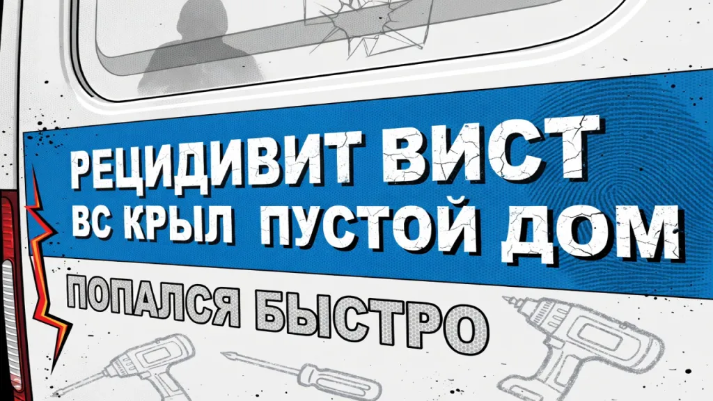 Рецидивист вскрыл пустой дом. Попался быстро
